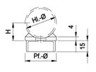 Rohrsattel HI. 42.4 mm Pf. 42.4 mm geschl. 1.4301 - INOXTECH-Handlauf-/Geländer-System