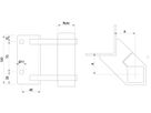 Eck-Pfosten-Klemmhalter eckige Form 127817 40x40 mm geschliffen 1.4301 Plattendicke 8 mm - INOXTECH-Handlauf-/Geländer-System