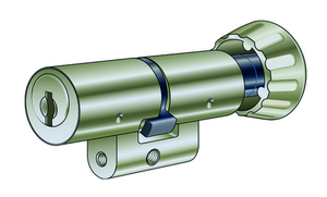 KABA 8 Drehknopfzylinder Typ M1519A 27.5/37.5, mit 3-Schlüssel - Kaba 8, Lagerprodukt
