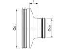 Reduktion zentrisch 224/160mm RCU-V - Spiralfalzrohre und Zubehör System Safe