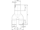 Hosen-T-Stück PE100 S5 PN 16 2 x d 40-50mm - PE100 Stutzenformstücke spezial