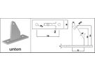 Aufhängeplatten unten Rechteck mit 2 Befestigungslöcher - INOXTECH-Handlauf-/Geländer-System