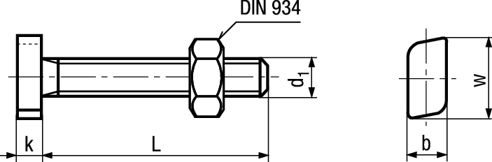 Aufhängeschr + 6 kt Mu St 4.6 vzb BN267 M8x25 - Bossard Schrauben
