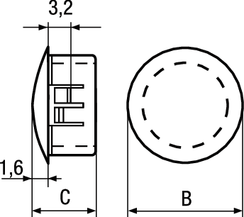 Abdeckkappen PA 6.6 schwarz BN20341 Ø14,6/12,7 - Bossard Schrauben