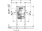 Element für ONE Waschtisch/ONE Wandarmatur Teilhoch, Breite 125cm 111.094.00.1 - Geberit-Duofix