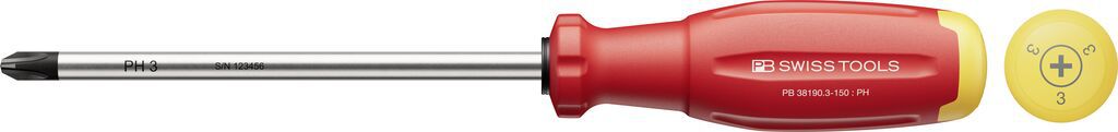 PB Schraubenzieher, SwissGrip Evo, Phillips PH PB 38190 , Gr. 3 , L=150mm - Schraubenzieher