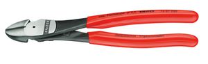KNIPEX Kraft-Seitenschneider, poliert 7401, L= 160mm, PVC-Griffhülle - Zangen, Schneiden