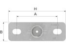 Grundplatten verz. 2-Loch M 12 120 x 40 mm 39434 - Rohrschellen-Zubehör