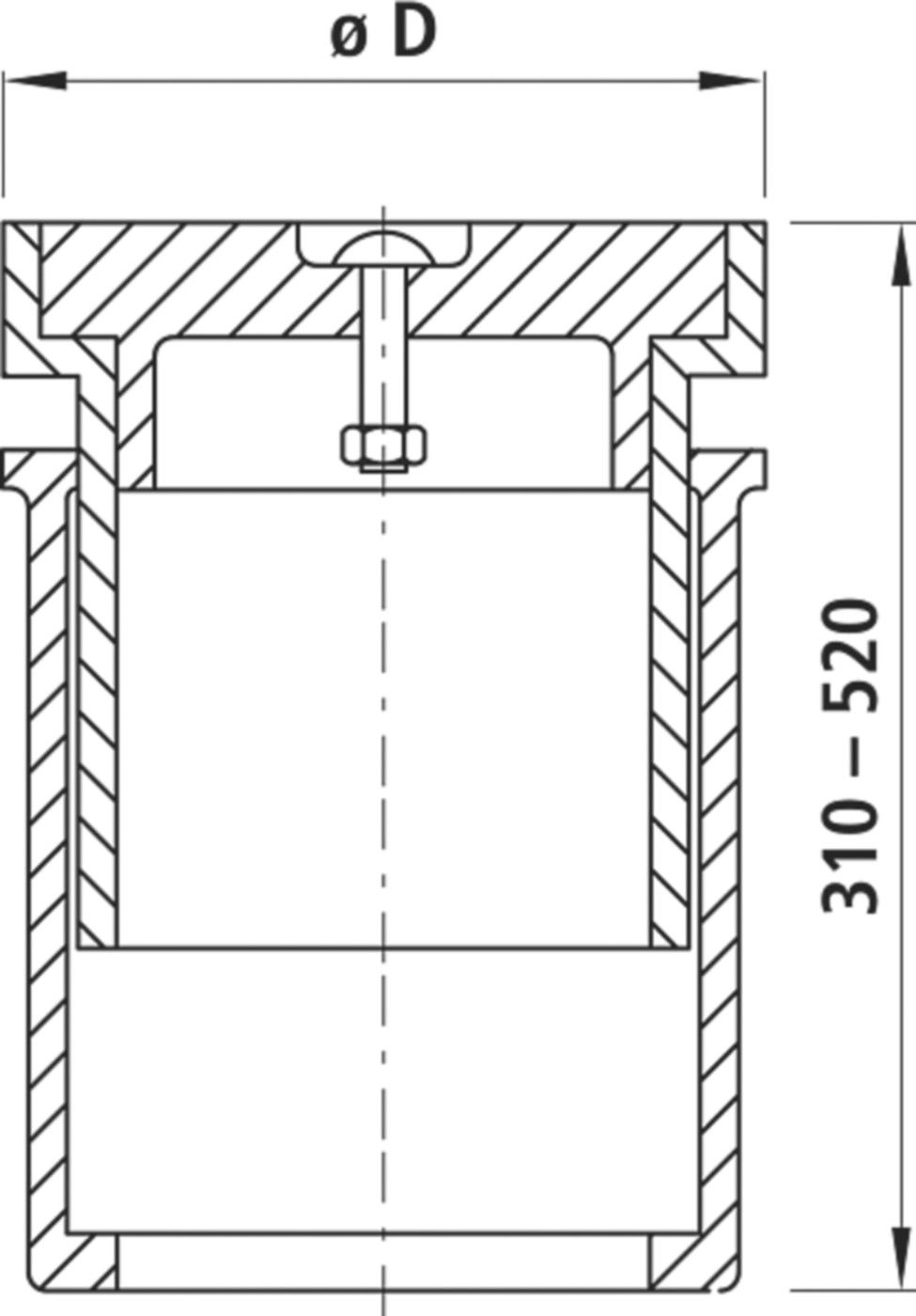 Strassenkappe EASY-LIFT, Wasser 4572 Grösse 0 - Hawle Schieberzubehör