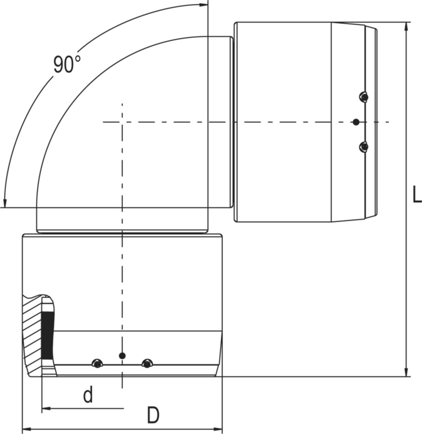 Winkel 90° XL d 280mm 616 409 - Frialen Elektroschweissfittinge