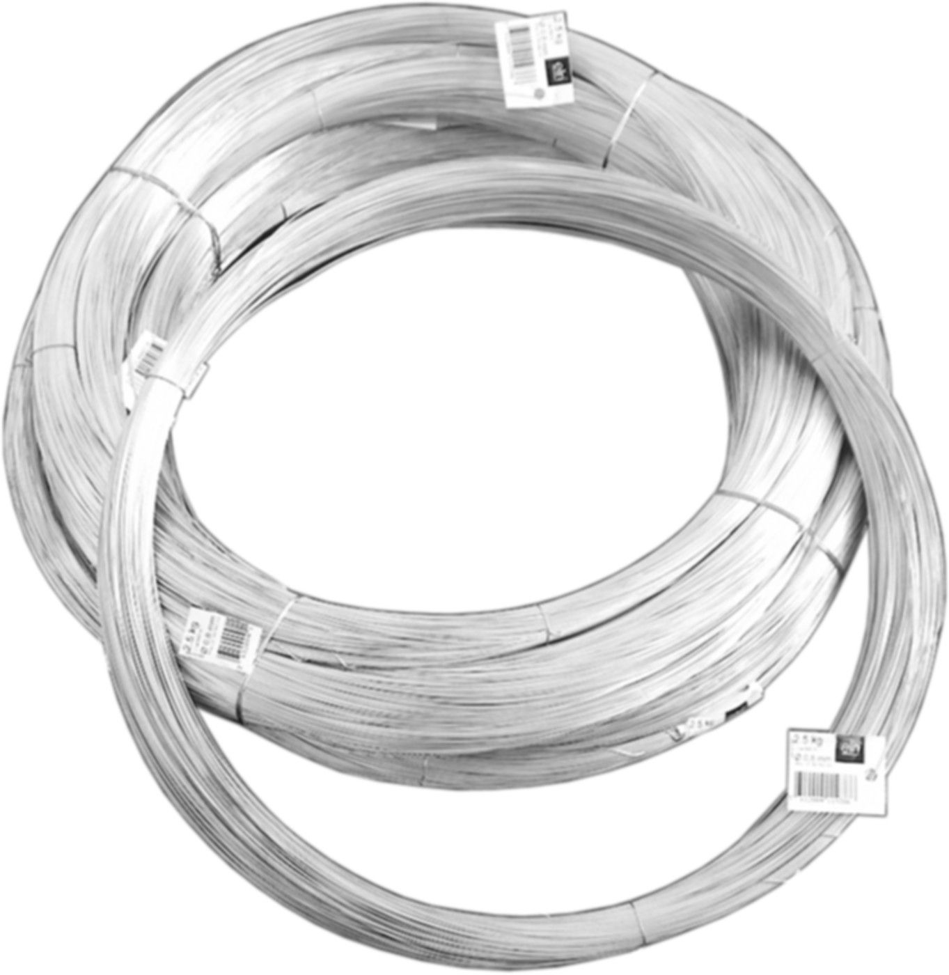 Draht in Ringen, à 2.5 kg, ca. 630m Ø 0.8mm, verzinkt - Draht, Draht in Ringen