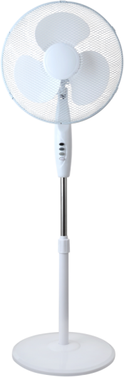 Standventilator SV-40, 230V, 45W, weiss Ø 40cm, oszillierend, 3-Stufen, Höhe 1.10-1.27m - Klima