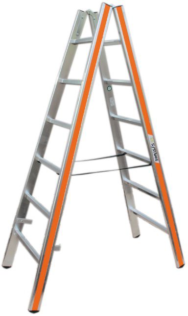 HB Konische Bockleiter Typ 100, 2x12 Sprossen, L=3.59m - Garten