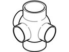 Mehrfach-Abzweig 3-teilig 90° d 110/110mm 367.605.16.1 - Geberit-PE-Formstücke
