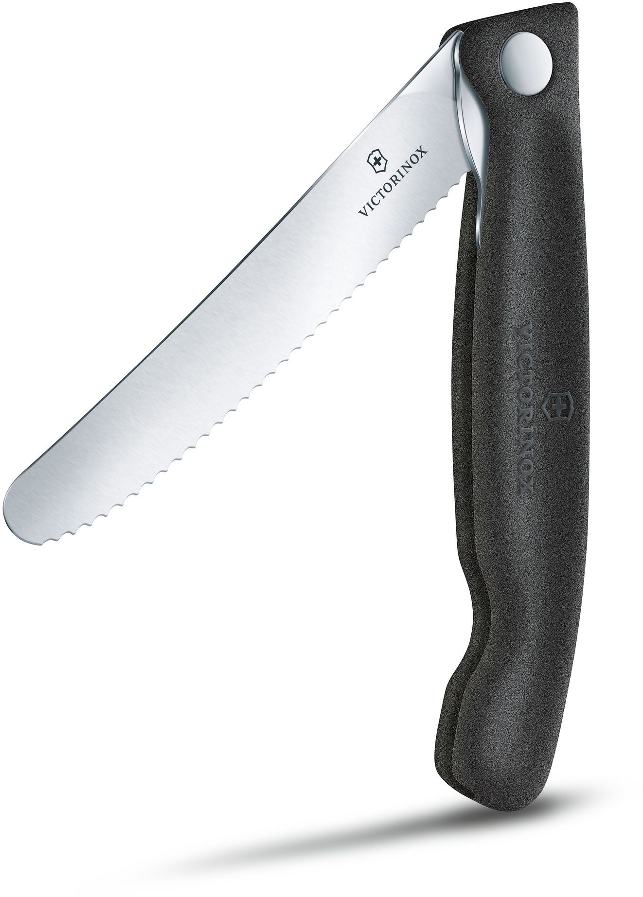 VICTORINOX Zusammenklapp. Küchen/Picknickmesser 11cm, schwarz - Heften, Schneiden