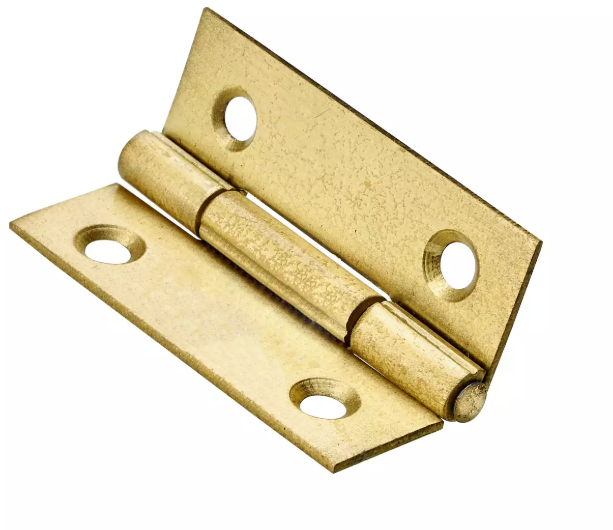 Hettich Scharnier vermessingt, 40 x 25 x 1mm, à 2 Stk - Diverse Möbelbeschläge und Zubehör