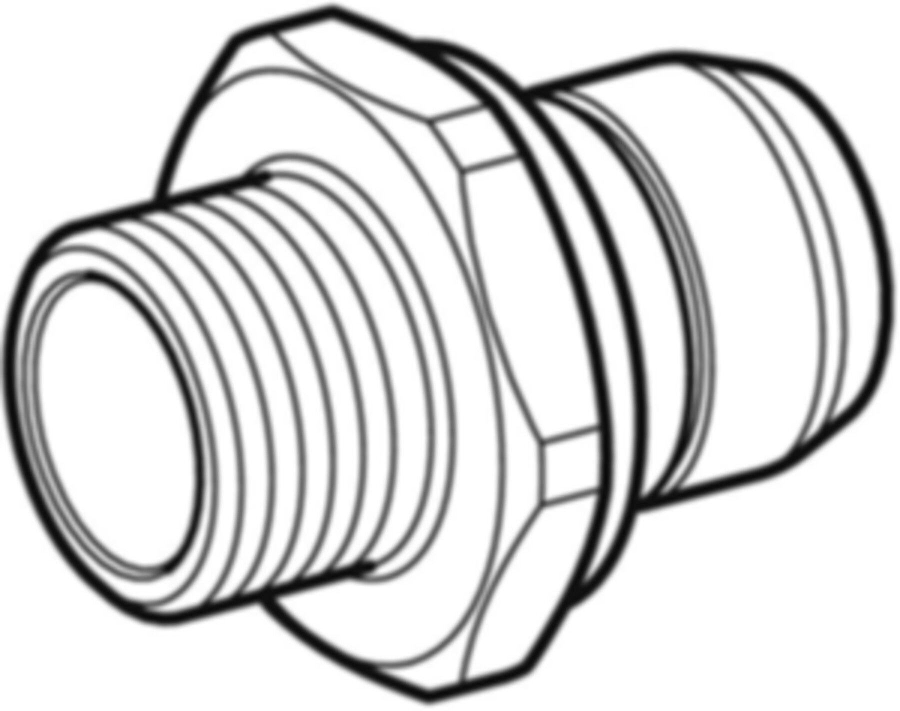 Verteiler-Steckübergang 653.431.00.1 28mm- 1" mit Aussengewinde - Geberit-Push Fit-Formstücke