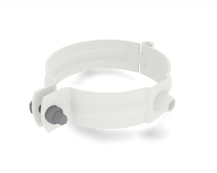 Rohrschelle für Ablaufrohr, mit M10 Gewinde Ø60 mm, P.10 prefaweiss 202805 - PREFA Dachentwässerungssysteme