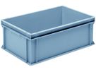 Rako-Behälter, mit Muschelgriff, grau 600x400x220 mm 43 Lt - Utz Behälter
