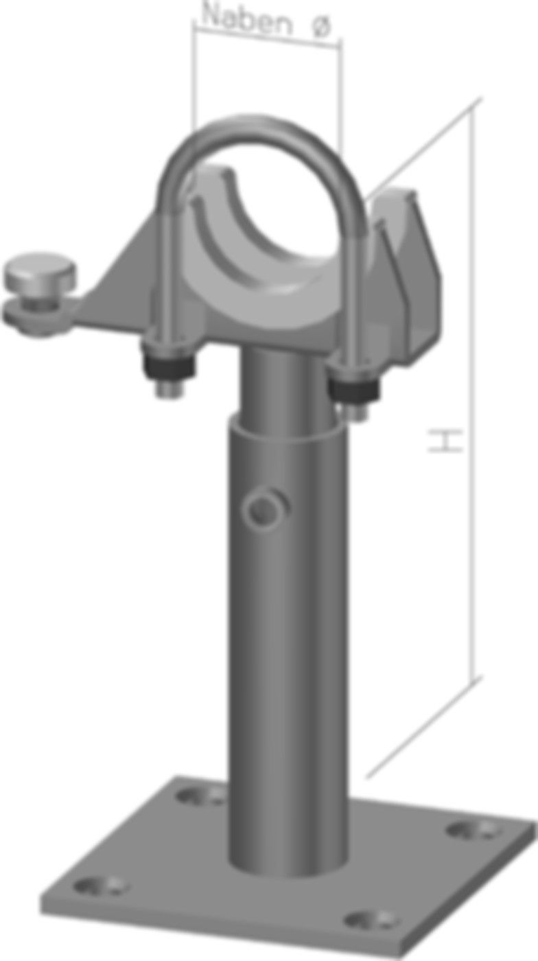Bodenständer H=120-180mm 157/32-120-W - SK Heizkörperkonsolen
