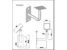 Geschw. Wandkonsole eck. vert. bewegl. 4-kant/Rechteckrohr 12 mm geschl. 1.4301 - INOXTECH-Handlauf-/Geländer-System