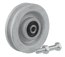 WEBI Schiebetorrolle, mit Kugellager 52 Z 70mm, verzinkt - Schiebetür- und Schiebetorbeschläge