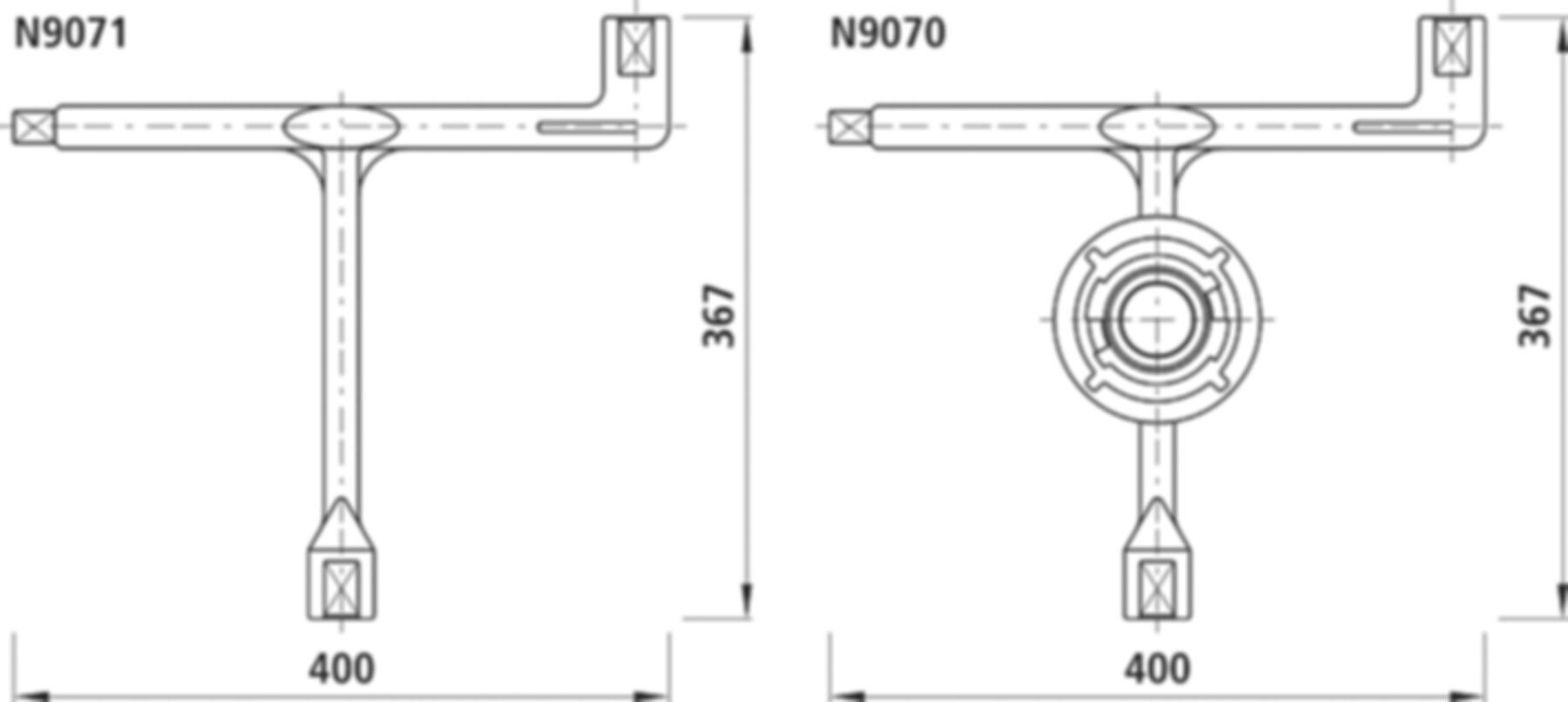 Hydrantenschlüssel ohne Storz N907 blau - Hawle Hydrantenzubehör
