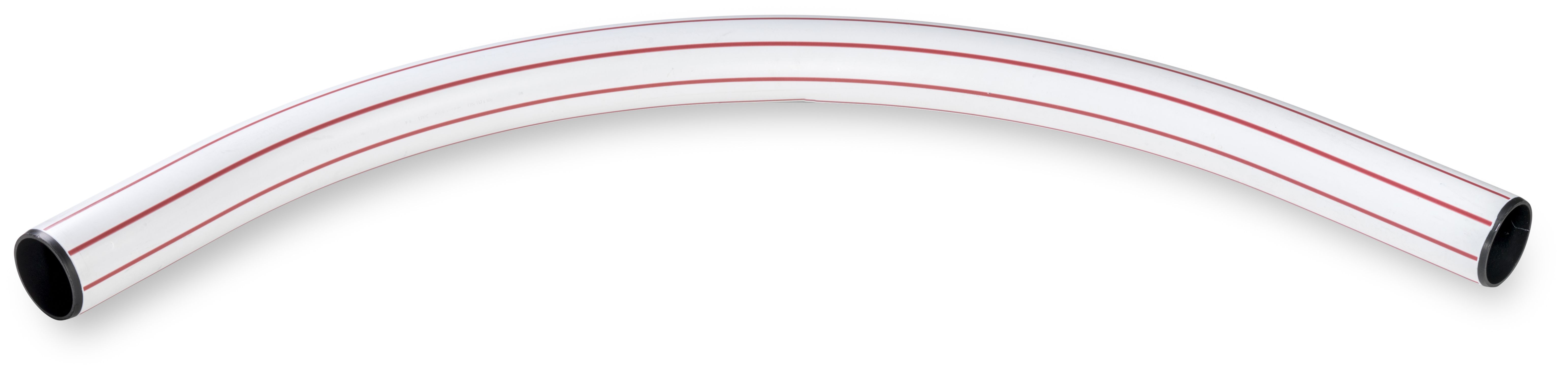 PE KSR-Bogen weiss/rot DN 163/148 90° R= 1500 C+S - Streng Kabelschutzrohrbogen starr