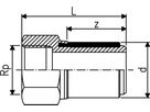 ELGEF Übergangsadapter MS mit IG d 32mm - 1" 720 920 208 (Karton à 30 Stk.) - ELGEF Plus Elektroschweissfittinge