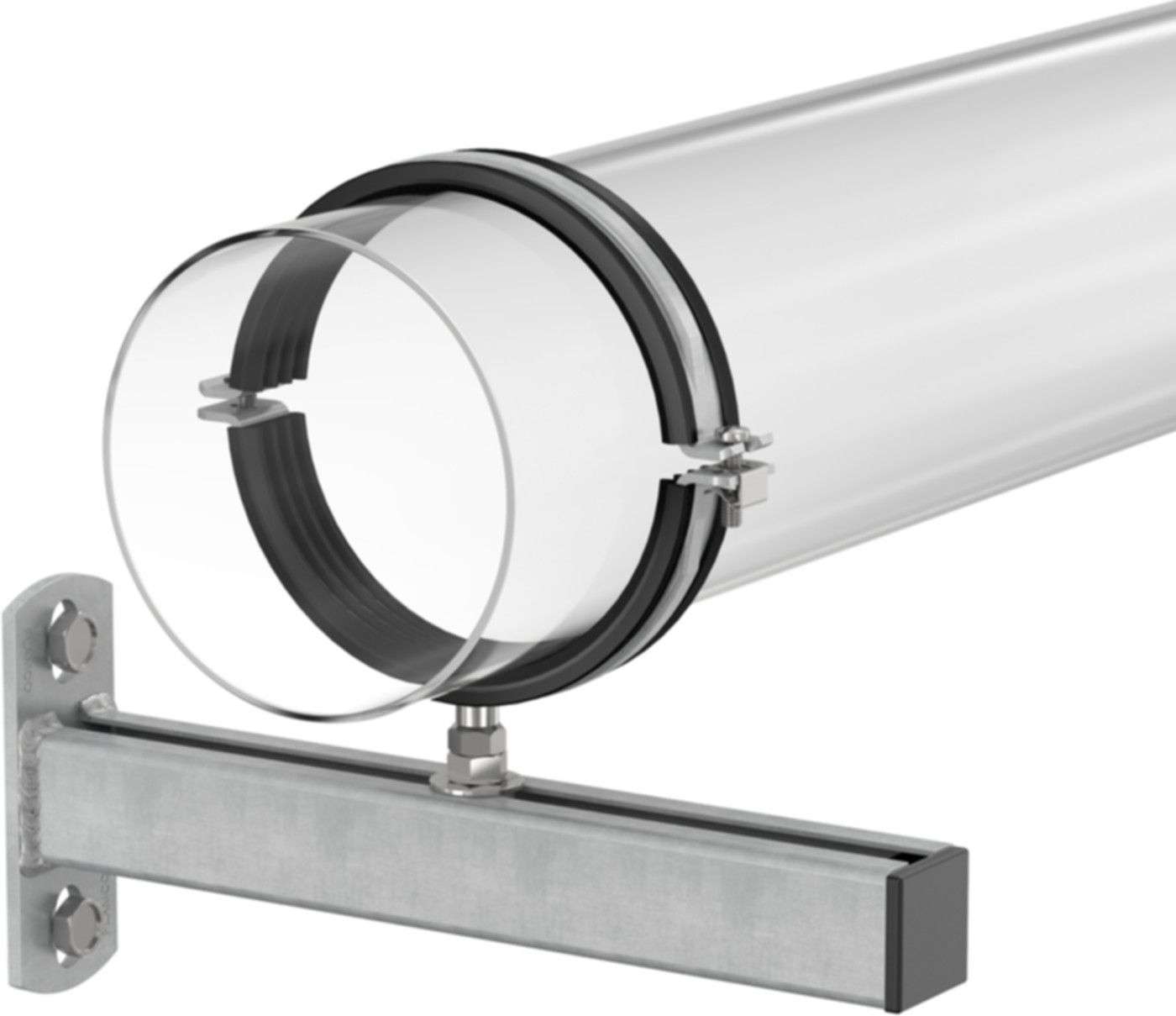 Schienenkonsolen R7 L=400mm 71696 für Schiene R7 - Flamco-Rohrschellen