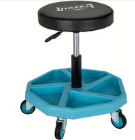 HAZET Arbeits-Sitz ohne Lehne 195N-4 , Rollbarer Arbeits-Sitz, Höhenverstellbar - Werkstatteinrichtungen