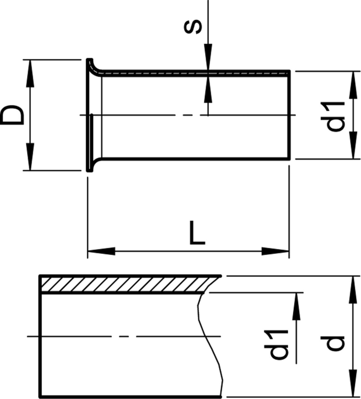 Stützhülsen SO 40003 10-7.5 mm - Serto-Programm M/G