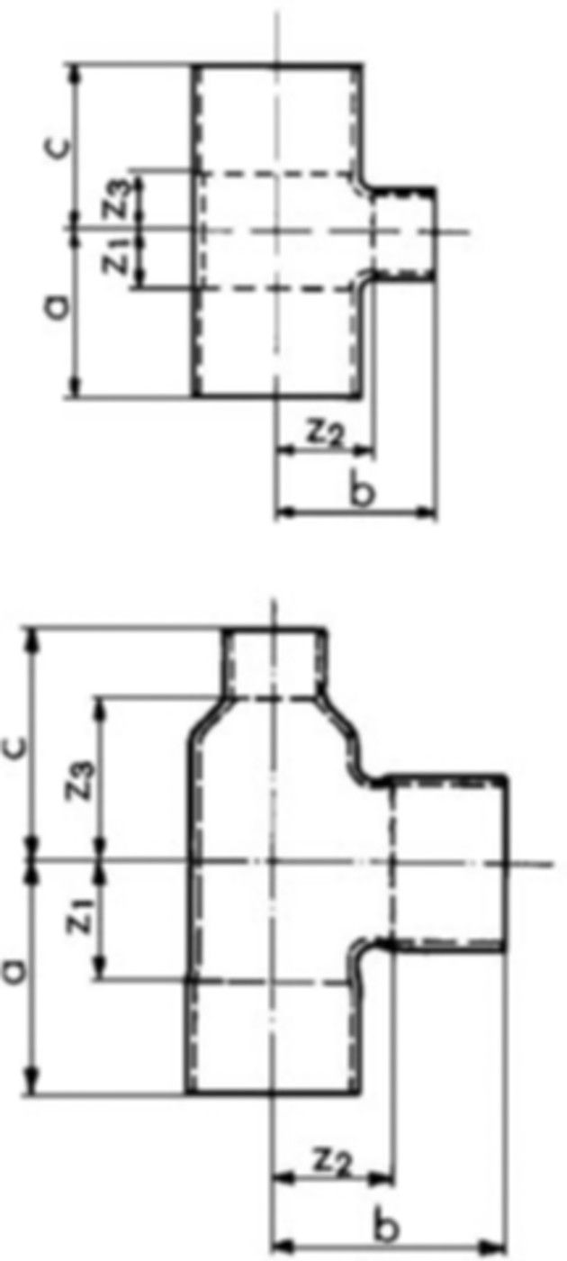 Löt-T-Stück reduziert 7130 15-15-12 mm 767 130 041 - GF Lötfittings