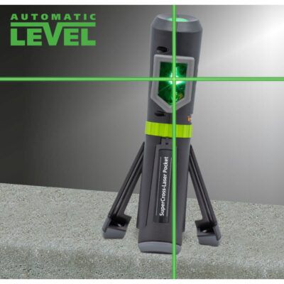 LASERLINER SuperCross-Laser Pocket Plus Kreuzlinienlaser, mit Akku, USB-C, Stativ, Koffer - Kontrollieren