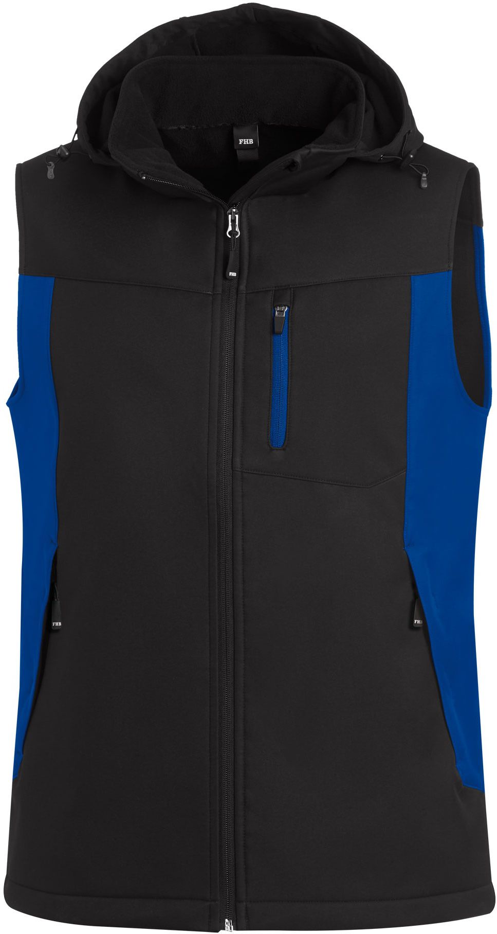 FHB JUSTUS Softshellweste royalblau-schwarz Gr. M - Textilien