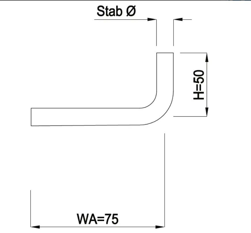 Träger fest Stab 10 mm geschliffen 1.4301 - INOXTECH-Handlauf-/Geländer-System