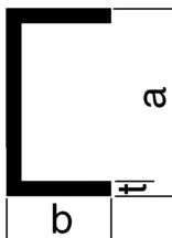 EN 10088-3, warmgefertigt 40/35/5.0 mm - Rostfreie U-Profile, 1.4301