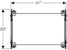 Unterputz Montageplatte universell 30.5 x 41.7 x 14.8cm, nicht brennbar 461.139.00.1 - Geberit-GIS