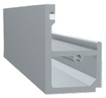 Frz. Geländer Grundprofil Glasdicke 21mm, roh, pressblank, - INOXTECH-Handlauf-/Geländer-System