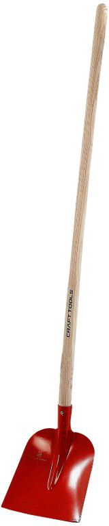 CRAFT TOOLS Holsteiner Sandschaufel aus Stahlblech, Stiellänge: 135cm, Blatt: 27x25cm - Gartenbauwerkzeuge