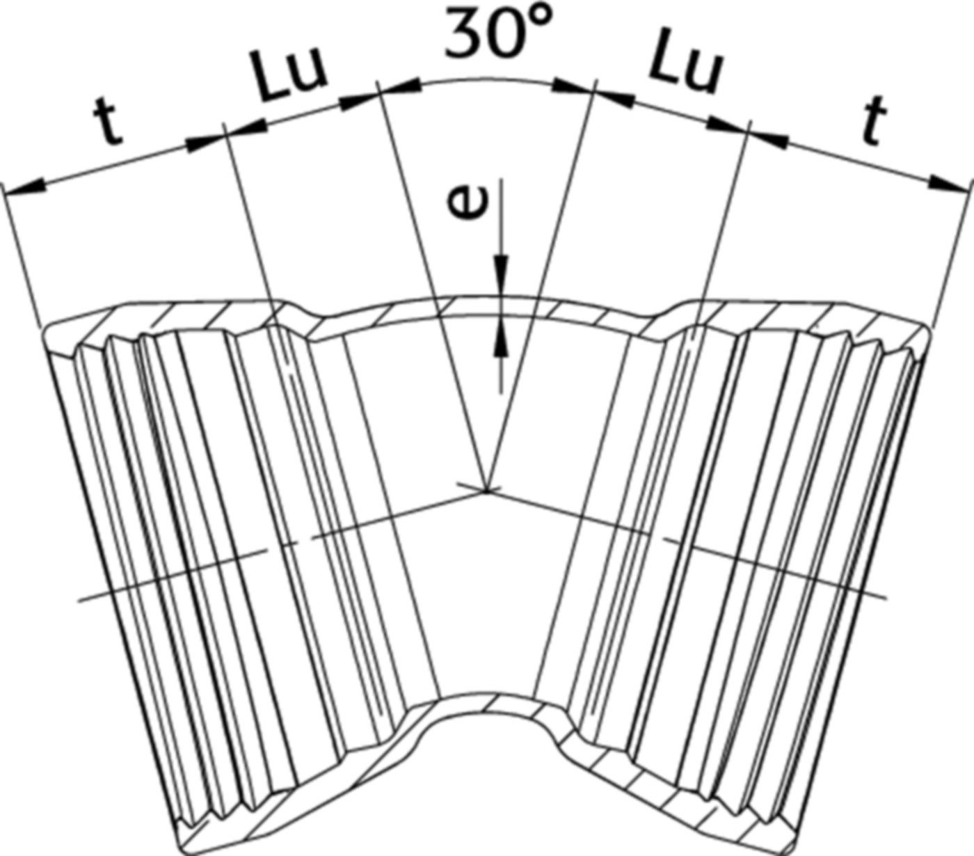 SM-Bogen 2M  MMK 30°, mit Gleit- und Dichtring DN 100 - Wild Schraubmuffenformstücke