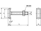 Aufhängeschr+6kt Mu St 4.6 vzb BN265 M12x40 - Bossard Schrauben