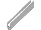 Clipprofil Aluminium AIMgSi1 EN AW 6060-T66 Grundprofil - INOXTECH-Handlauf-/Geländer-System