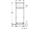 Duschelement mit Wandablauf 111.585.00.2 Typ 130 40mm UP-Armatur,niedrige Bauhöhe - Geberit-Duofix
