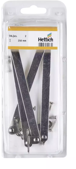 Hettich Klappenhalter vernickelt, 250mm, à 2 Stk - Diverse Möbelbeschläge und Zubehör