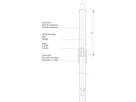 Verlängerungsset L = 1000mm 9101 zu EBG starr 9100/9110 - Hawle Schieberzubehör