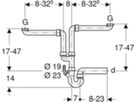 Spültischsifongarnitur PP 2-teilig d 56mm - 1 1/2" 152.804.06.1 - Geberit-Sifon + Apparateanschlüsse