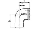 Winkel 90° 92 S 1" 770 092 106 - GF schw. Tempergussfittings