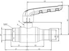 Press-Kugelhahnen kurze Spindel Fullflow BF112001 DN 50 / 54mm - Ballofix/Broen-Armaturen