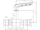 Press-Kugelhahnen lange Spindel Fullflow BF212011 DN 25 / 28mm - Ballofix/Broen-Armaturen